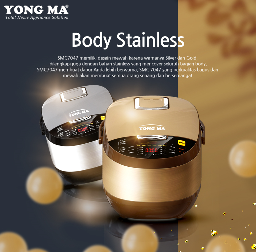 Yong Ma Digital Rice Cooker 2L - SMC7047 Gold
